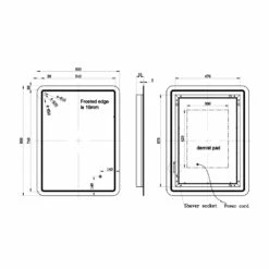Signature Alexander Front-Lit LED Bathroom Mirror With Demister Pad 800mm H X 600mm W -HEATANDPLUMB Sales signature alexander bathroom mirror sign106294
