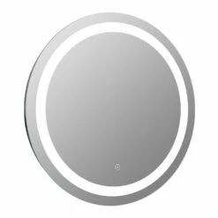 Signature Amelia Round Front-Lit LED Bathroom Mirror With Demister Pad 600mm Diameter -HEATANDPLUMB Sales signature amelia bathroom mirror dimr0020 1