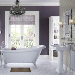 Signature Aphrodite Basin And Full Pedestal 600mm Wide - 2 Tap Hole -HEATANDPLUMB Sales signature aphrodite basin dipbp2038 1