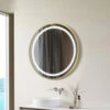 Signature Ava Round Front-Lit LED Bathroom Mirror With Demister Pad 600mm Diameter - Brushed Brass 2 Signature Ava Round Front-Lit LED Bathroom Mirror With Demister Pad 600mm Diameter - Brushed Brass -HEATANDPLUMB Sales signature ava bathroom mirror sign106253