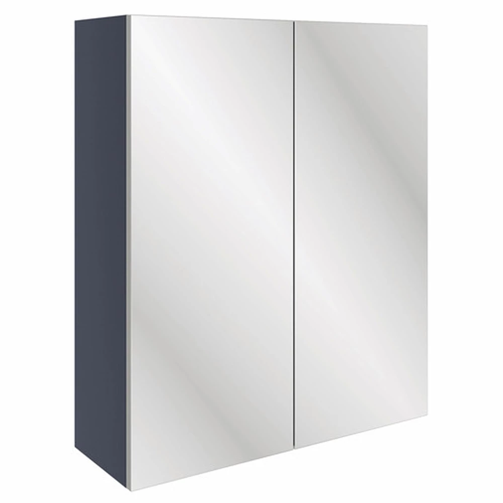 Signature Bergen 2-Door Mirrored Bathroom Cabinet 600mm Wide - Matt Indigo Blue 4 Signature Bergen 2-Door Mirrored Bathroom Cabinet 600mm Wide - Matt Indigo Blue - Image 2
