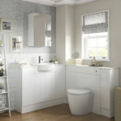 Signature Bergen Back To Wall WC Toilet Unit 600mm Wide - White Gloss
