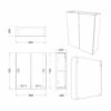 Signature Bergen 2-Door Mirrored Bathroom Cabinet 600mm Wide - Pearl Grey Gloss 1 Signature Bergen 2-Door Mirrored Bathroom Cabinet 600mm Wide - Pearl Grey Gloss -HEATANDPLUMB Sales signature bergen bathroom cabinet sign105434