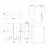 Signature Bergen 2-Door Mirrored Bathroom Cabinet 600mm Wide - White Gloss 2 Signature Bergen 2-Door Mirrored Bathroom Cabinet 600mm Wide - White Gloss -HEATANDPLUMB Sales signature bergen bathroom cabinet sign105434 2