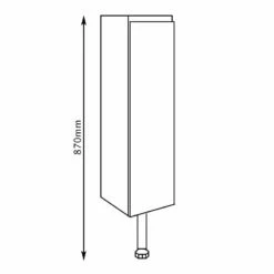 Signature Bergen Floor Standing 1-Door Slim Base Unit 200mm Wide - Pearl Grey Gloss 7 Signature Bergen Floor Standing 1-Door Slim Base Unit 200mm Wide - Pearl Grey Gloss -HEATANDPLUMB Sales signature bergen bathroom furniture dift1456 1