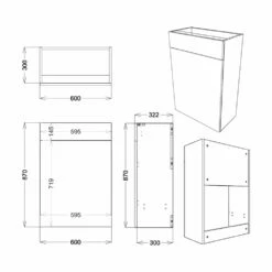Signature Bergen Back To Wall WC Toilet Unit 600mm Wide - Matt Indigo Blue 6 Signature Bergen Back To Wall WC Toilet Unit 600mm Wide - Matt Indigo Blue -HEATANDPLUMB Sales signature bergen bathroom furniture sign105437 2