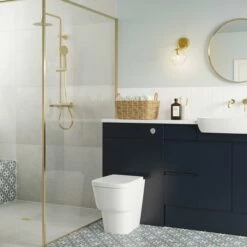 Signature Bergen Back To Wall WC Toilet Unit 600mm Wide - Matt Indigo Blue