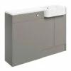 Signature Bergen RH Combination Unit With Basin 1242mm Wide - Pearl Grey Gloss 1 Signature Bergen RH Combination Unit With Basin 1242mm Wide - Pearl Grey Gloss -HEATANDPLUMB Sales signature bergen bathroom furniture sign107122