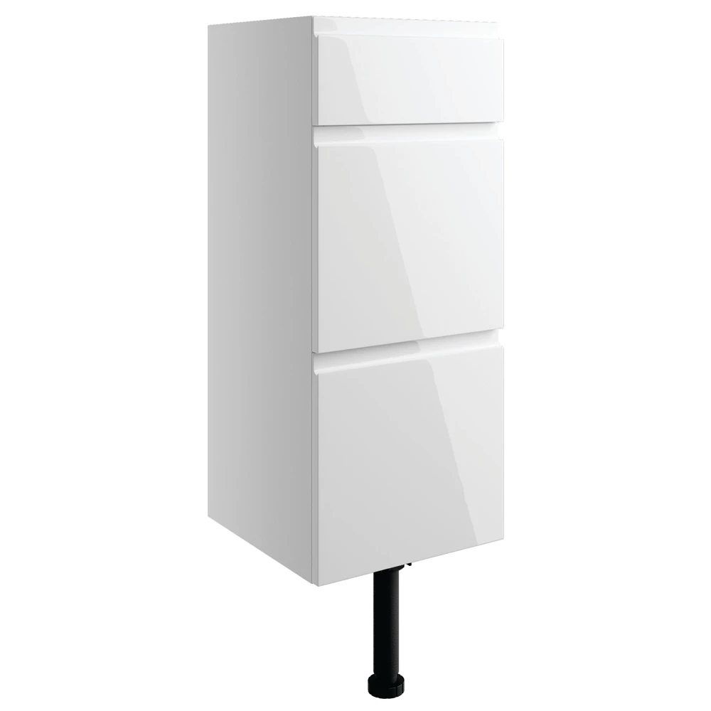 Signature Bergen Floor Standing 3-Drawer Storage Unit 300mm Wide - White Gloss 4 Signature Bergen Floor Standing 3-Drawer Storage Unit 300mm Wide - White Gloss - Image 2