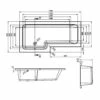 Signature Breeze L-Shaped Shower Bath With Front Panel And Screen 1700mm X 700mm/850mm - Left Handed -HEATANDPLUMB Sales signature breeze bath sign2959 1