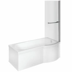 Signature Coast Supercast P-Shaped Shower Bath With Front Panel And Screen 1700mm X 700mm/850mm - Right Handed 10 Signature Coast Supercast P-Shaped Shower Bath With Front Panel And Screen 1700mm X 700mm/850mm - Right Handed -HEATANDPLUMB Sales signature coast p shape shower bath sign105612