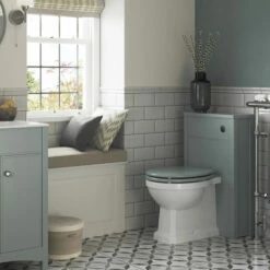 Signature Copenhagen Back To Wall WC Toilet Unit 500mm Wide - Sea Green Ash -HEATANDPLUMB Sales signature copenhagen back to wall wc unit sign2597 1