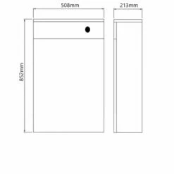 Signature Copenhagen Back To Wall WC Toilet Unit 500mm Wide - Satin White Ash