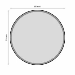 Signature Copenhagen Round Bathroom Mirror 550mm Diameter - Grey Ash
