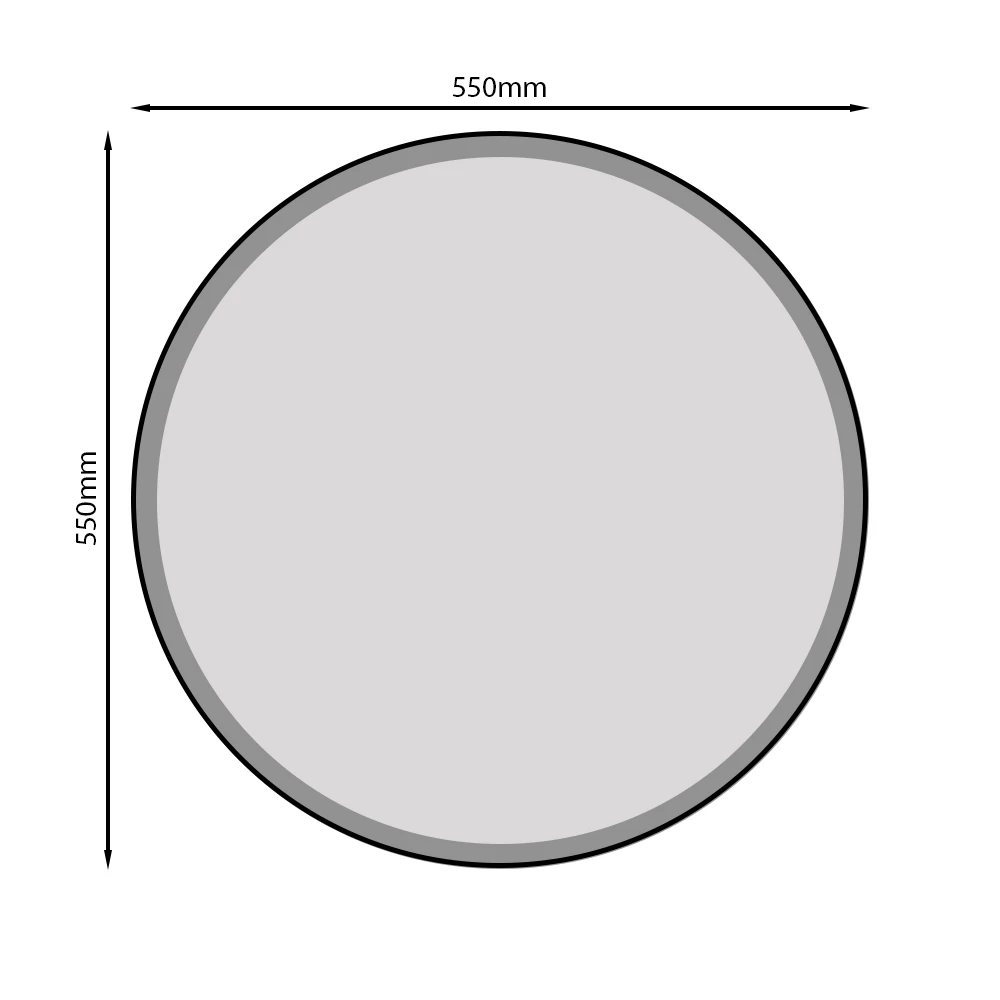 Signature Copenhagen Round Bathroom Mirror 550mm Diameter - Grey Ash 3 Signature Copenhagen Round Bathroom Mirror 550mm Diameter - Grey Ash