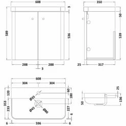 Signature Curva Classic Wall Hung Vanity Unit With Chrome Handles - 600mm Wide - Gloss White 15 Signature Curva Classic Wall Hung Vanity Unit With Chrome Handles - 600mm Wide - Gloss White -HEATANDPLUMB Sales signature curva vanity unit cvpbl60dg2 4