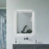 Signature Daisy Front-Lit LED Bathroom Mirror With Demister Pad 800mm H X 600mm W - Matt Black 2 Signature Daisy Front-Lit LED Bathroom Mirror With Demister Pad 800mm H X 600mm W - Matt Black -HEATANDPLUMB Sales signature daisy bathroom mirror sign106270