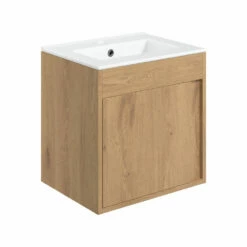 Signature Helsinki Wall Hung 1-Door Vanity Unit With Basin 510mm Wide - Seville Oak 9 Signature Helsinki Wall Hung 1-Door Vanity Unit With Basin 510mm Wide - Seville Oak -HEATANDPLUMB Sales signature elements vanity unit diftp2226