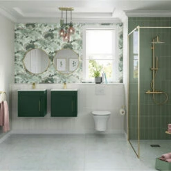 Signature Helsinki Wall Hung 1-Door Vanity Unit With Basin 510mm Wide - Matt Conifer Green 9 Signature Helsinki Wall Hung 1-Door Vanity Unit With Basin 510mm Wide - Matt Conifer Green -HEATANDPLUMB Sales signature elements vanity unit diftp2228 1