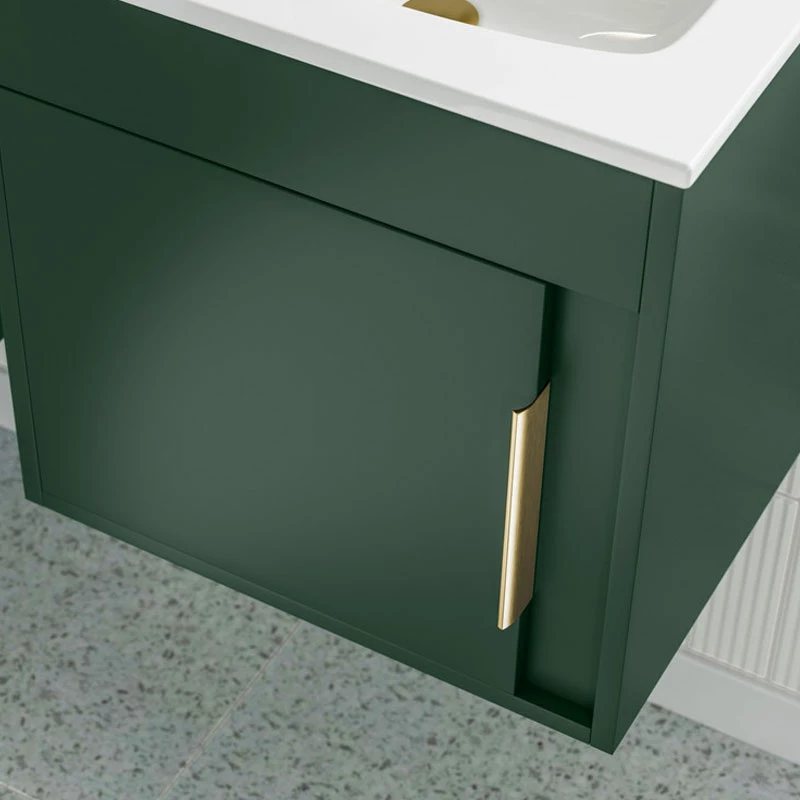 Signature Helsinki Wall Hung 1-Door Vanity Unit With Basin 510mm Wide - Matt Conifer Green 6 Signature Helsinki Wall Hung 1-Door Vanity Unit With Basin 510mm Wide - Matt Conifer Green - Image 4