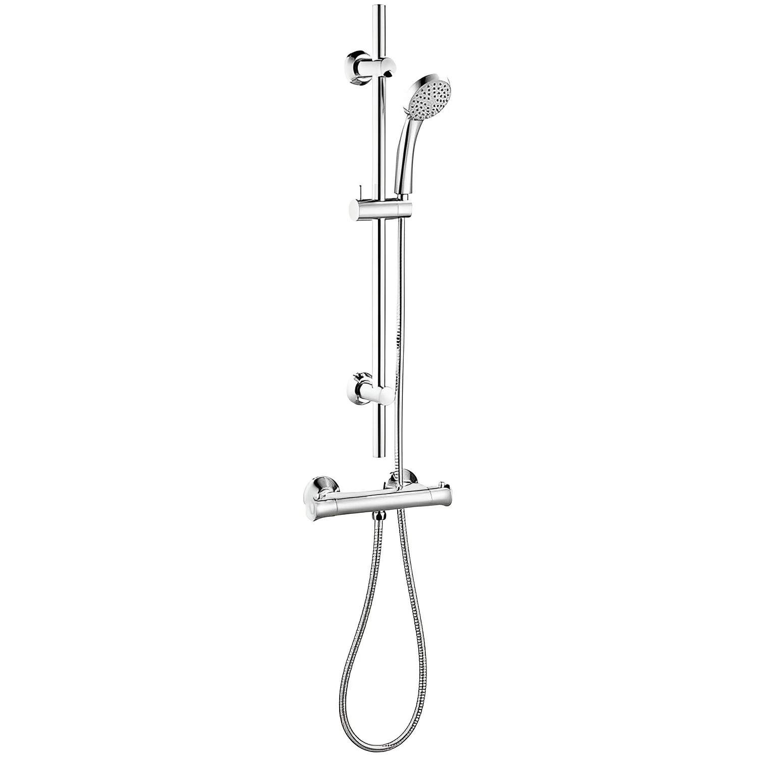 Signature Emerge Thermostatic Bar Mixer Shower With Adjustable Shower Riser Kit - Chrome 4 Signature Emerge Thermostatic Bar Mixer Shower With Adjustable Shower Riser Kit - Chrome - Image 2