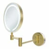 Signature Evelyn Round LED Cosmetic Bathroom Mirror - Brushed Brass