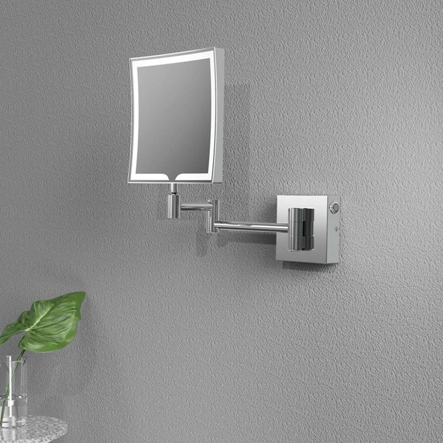 Signature Evelyn Square LED Cosmetic Bathroom Mirror 200mm H X 200mm W - Chrome 3 Signature Evelyn Square LED Cosmetic Bathroom Mirror 200mm H X 200mm W - Chrome