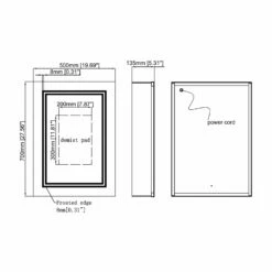 Signature Finley 1-Door LED Mirrored Bathroom Cabinet With Demister Pad 700mm H X 500mm W 8 Signature Finley 1-Door LED Mirrored Bathroom Cabinet With Demister Pad 700mm H X 500mm W -HEATANDPLUMB Sales signature finley bathroom cabinet sign106299