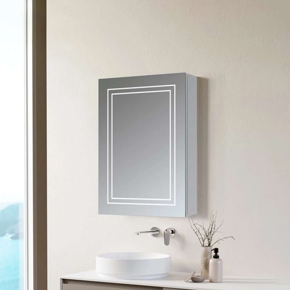 Signature Finley 1-Door LED Mirrored Bathroom Cabinet With Demister Pad 700mm H X 500mm W 3 Signature Finley 1-Door LED Mirrored Bathroom Cabinet With Demister Pad 700mm H X 500mm W
