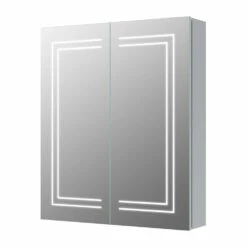 Signature Finley 2-Door LED Mirrored Bathroom Cabinet With Demister Pad 700mm H X 600mm W 12 Signature Finley 2-Door LED Mirrored Bathroom Cabinet With Demister Pad 700mm H X 600mm W -HEATANDPLUMB Sales signature finley bathroom cabinet sign106300 1