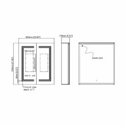 Signature Finley 2-Door LED Mirrored Bathroom Cabinet With Demister Pad 700mm H X 600mm W 11 Signature Finley 2-Door LED Mirrored Bathroom Cabinet With Demister Pad 700mm H X 600mm W -HEATANDPLUMB Sales signature finley bathroom cabinet sign106300