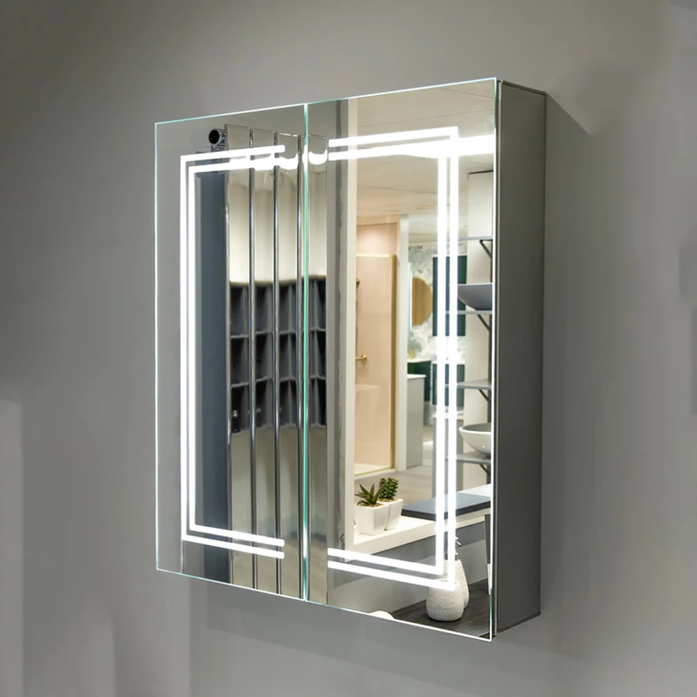 Signature Finley 2-Door LED Mirrored Bathroom Cabinet With Demister Pad 700mm H X 600mm W 9 Signature Finley 2-Door LED Mirrored Bathroom Cabinet With Demister Pad 700mm H X 600mm W - Image 7