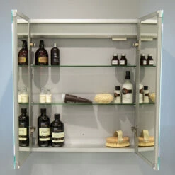 Signature Finley 2-Door LED Mirrored Bathroom Cabinet With Demister Pad 700mm H X 600mm W 14 Signature Finley 2-Door LED Mirrored Bathroom Cabinet With Demister Pad 700mm H X 600mm W -HEATANDPLUMB Sales signature finley bathroom cabinet sign106300 8