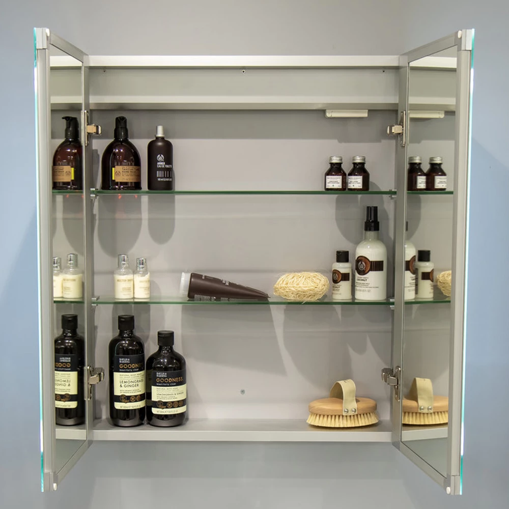 Signature Finley 2-Door LED Mirrored Bathroom Cabinet With Demister Pad 700mm H X 600mm W 8 Signature Finley 2-Door LED Mirrored Bathroom Cabinet With Demister Pad 700mm H X 600mm W - Image 6