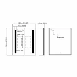 Signature Freya 2-Door LED Mirrored Bathroom Cabinet With Demister Pad 700mm H X 600mm W 11 Signature Freya 2-Door LED Mirrored Bathroom Cabinet With Demister Pad 700mm H X 600mm W -HEATANDPLUMB Sales signature freya bathroom cabinet sign106298 1