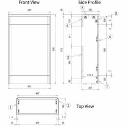 Signature Kalmar Back To Wall WC Toilet Unit 506mm Wide - Grey Gloss -HEATANDPLUMB Sales signature gatsby bathroom furniture dift2232 2