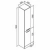 Signature Aalborg Floor Standing 2-Door Tall Unit 350mm Wide - Anthracite Gloss -HEATANDPLUMB Sales signature gothenburg bathroom furniture sign103605 2