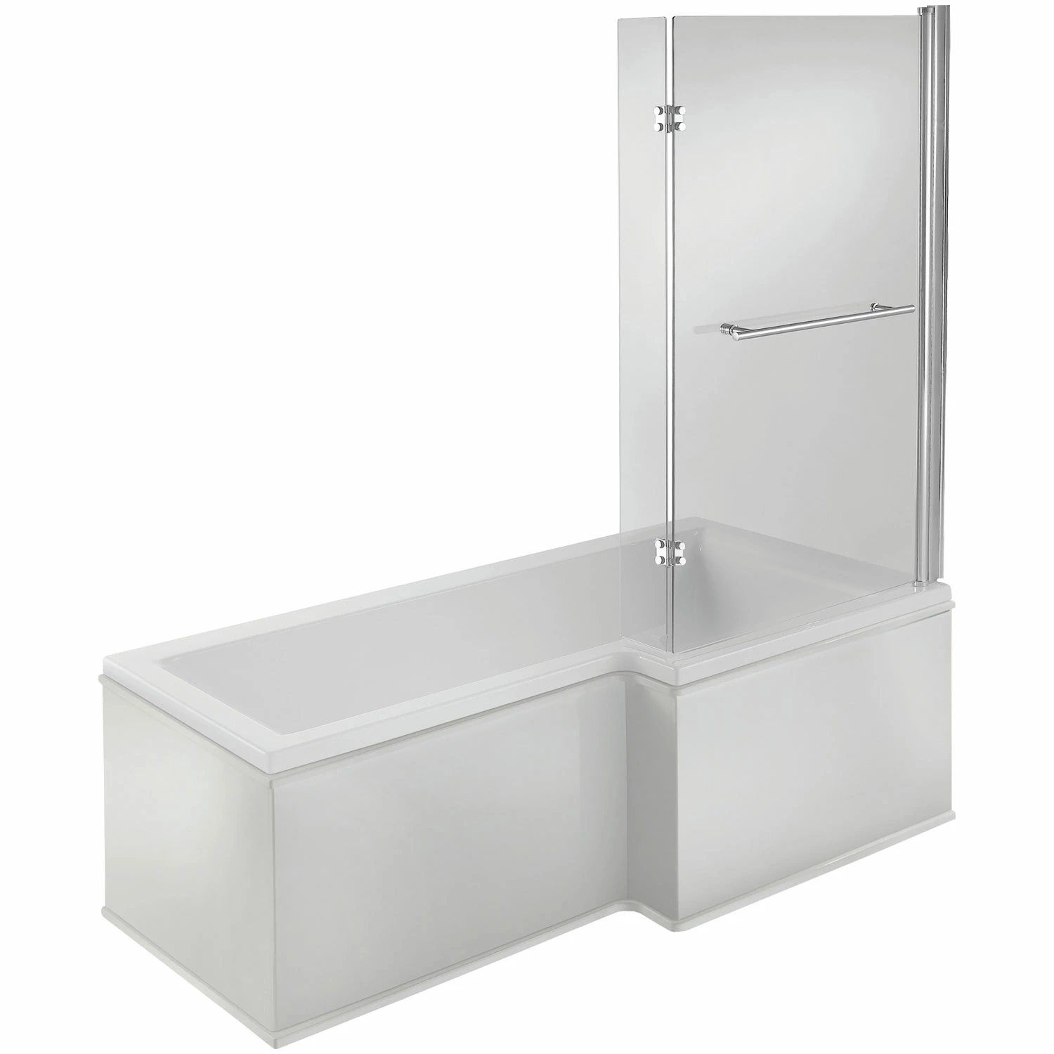 Signature Hermes Supercast L-Shaped Shower Bath With Front Panel And Screen 1700mm X 700mm/850mm - Right Handed 6 Signature Hermes Supercast L-Shaped Shower Bath With Front Panel And Screen 1700mm X 700mm/850mm - Right Handed - Image 4