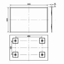 Signature Hugo Rectangular Bathroom Mirror 800mm H X 600mm W -HEATANDPLUMB Sales signature hugo bathroom mirror sign106287