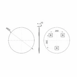 Signature Hugo Round Bathroom Mirror 600mm Diameter