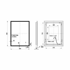 Signature Luca Surround-Lit LED Bathroom Mirror With Demister Pad 800mm H X 600mm W