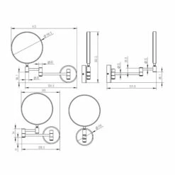 Signature Lucy Round Cosmetic Bathroom Mirror - Chrome