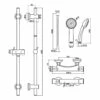 Signature Emerge Thermostatic Bar Mixer Shower With Adjustable Shower Riser Kit - Chrome 2 Signature Emerge Thermostatic Bar Mixer Shower With Adjustable Shower Riser Kit - Chrome -HEATANDPLUMB Sales signature lunea complete mixer shower dicm0576