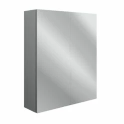 Signature Malmo 2-Door Mirrored Bathroom Cabinet 600mm Wide - Grey Ash -HEATANDPLUMB Sales signature malmo bathroom cabinet dift1726
