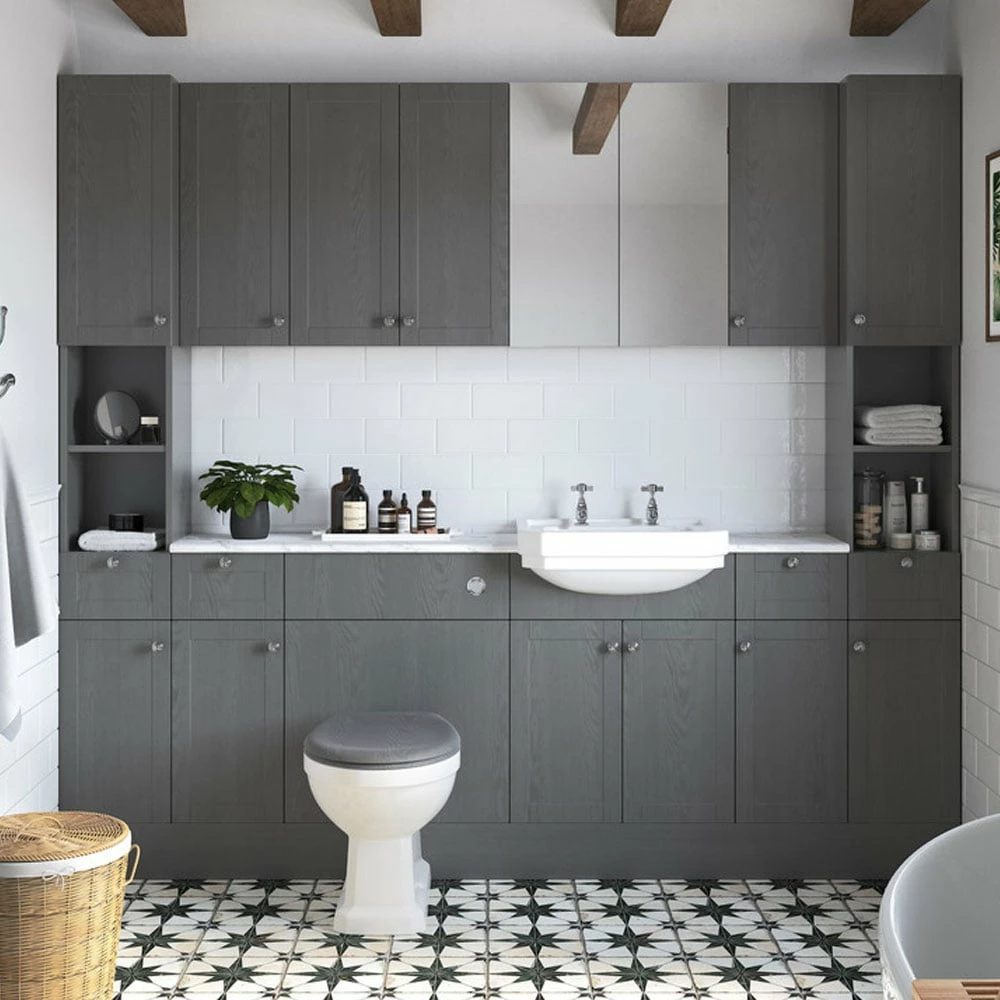 Signature Malmo Wall Hung 1-Door Storage Unit 300mm Wide - Grey Ash 5 Signature Malmo Wall Hung 1-Door Storage Unit 300mm Wide - Grey Ash - Image 3