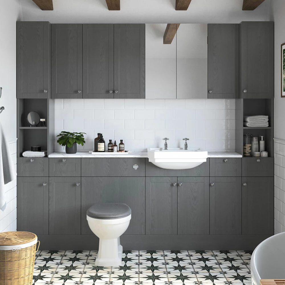 Signature Malmo Back To Wall WC Toilet Unit 600mm Wide - Grey Ash 6 Signature Malmo Back To Wall WC Toilet Unit 600mm Wide - Grey Ash - Image 4