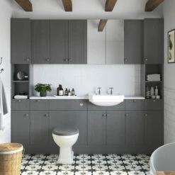 Signature Malmo Back To Wall WC Toilet Unit 500mm Wide - Grey Ash 8 Signature Malmo Back To Wall WC Toilet Unit 500mm Wide - Grey Ash -HEATANDPLUMB Sales signature malmo bathroom furniture dift2078 1 1