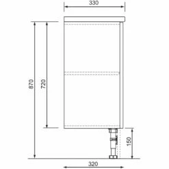 Signature Malmo Back To Wall WC Toilet Unit 500mm Wide - Indigo Ash