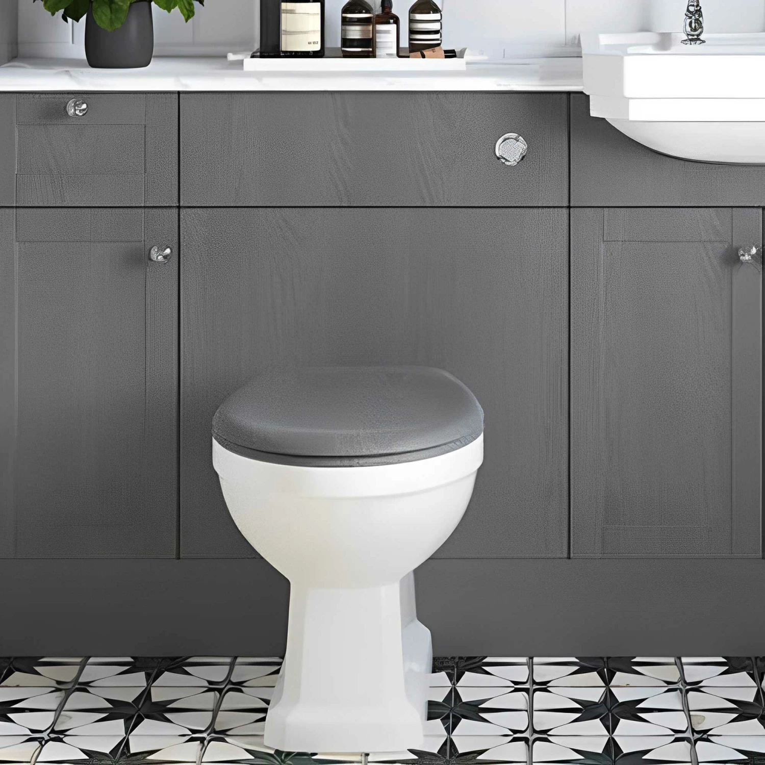 Signature Malmo Back To Wall WC Toilet Unit 600mm Wide - Grey Ash 3 Signature Malmo Back To Wall WC Toilet Unit 600mm Wide - Grey Ash