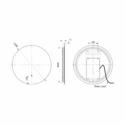 Signature Matilda Round Back-Lit LED Bathroom Mirror With Touch Sensor 500mm Diameter -HEATANDPLUMB Sales signature matilda bathroom mirror dimr0024 4